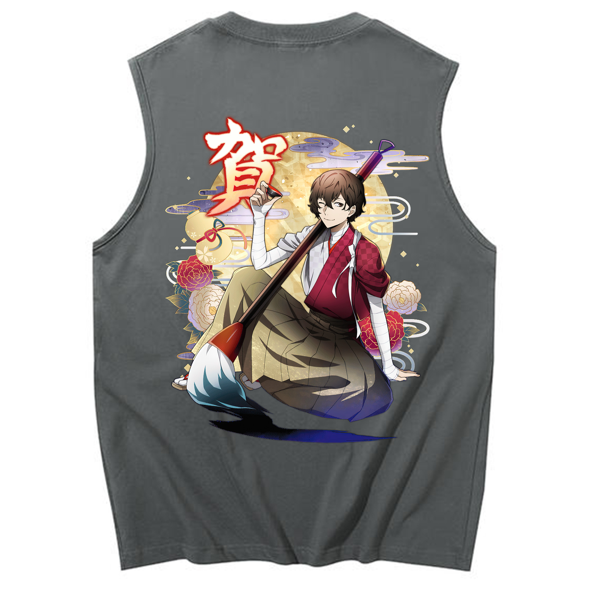 （画像用） 文豪ストレイドッグス Bungo Stray Dogs コットン100％タンクトップ（背面プリント）